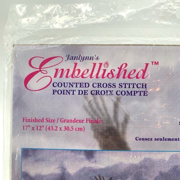 VTG 2000 Janlynn Cross Stitch Kit Sacred Heights Eagle 17”x12” Unopened USA - Picture 4 of 7